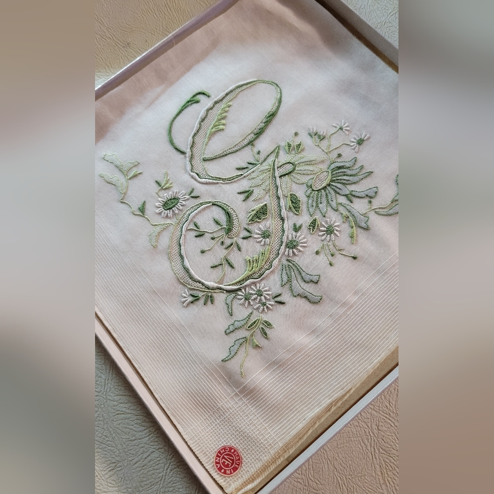 Vintage Monogram Handkerchief